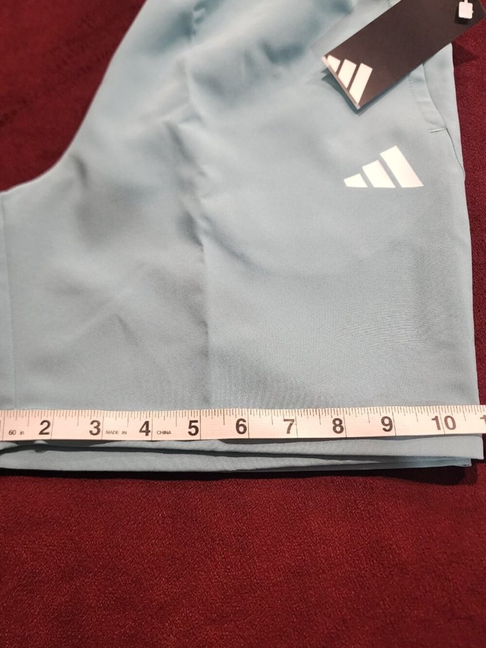 Adidas Boys Athletic Shorts Regular Fit Logo Teal Size Large (14/16) NWT - Picture 11 of 11